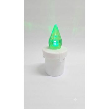Wkład LED do znicza, płomień zielony, 12 cm