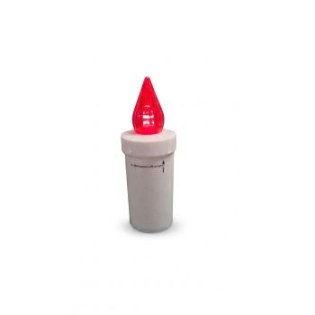 Wkład LED do znicza, płomień czerwony, 15 cm