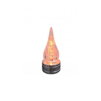 Wkład LED do znicza Żywy Płomień srebrny, 15 cm