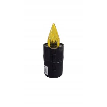 Wkład LED do znicza czarny, płomień żółty, 10 cm